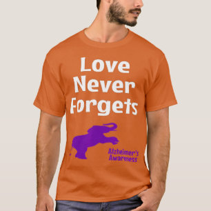 Camiseta Alzheimer Conciencia: apoyo púrpura amor nunca for