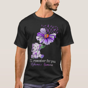 Camiseta Alzheimer Conciencia, elefante lindo recordaré