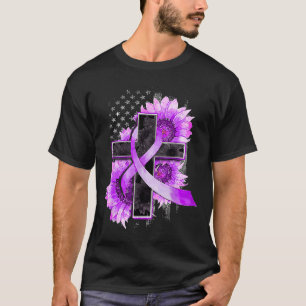 Camiseta Alzheimer de girasol de la cinta de cremallera cri