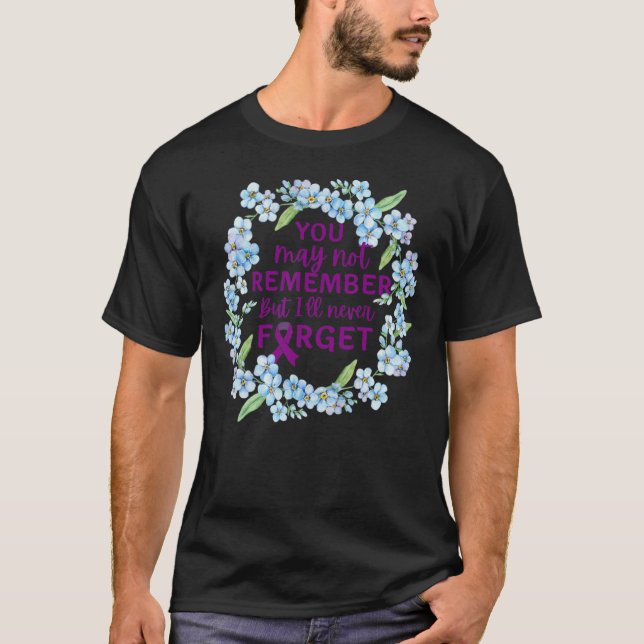 Camiseta Alzheimer me olvida no la flor de flores Alzheimer (Anverso)