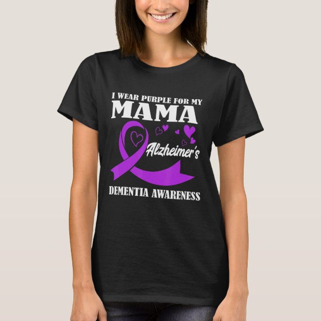 Camiseta Alzheimer_s Y Dementia Que Uso Púrpura (Anverso)