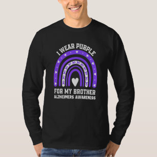 Camiseta Alzheimer y conciencia cerebral uso morado para