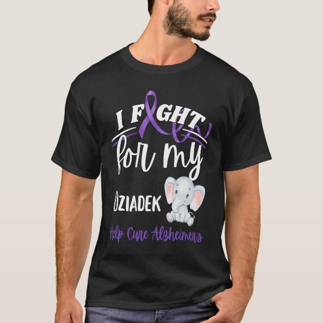 Camiseta Alzheimer's Awareness I Fight Dziadek Alzheimer's  (Anverso)