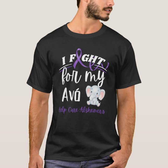 Camiseta Alzheimer's Awareness I Fight For Avo Alzheimer's  (Anverso)