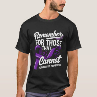 Camiseta Alzheimers Awareness Purple Ribbon Supporter Alzhe
