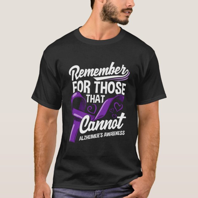 Camiseta Alzheimers Awareness Purple Ribbon Supporter Alzhe (Anverso)