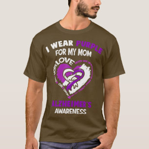 Camiseta Alzheimers Conciencia de la enfermedad uso morado 