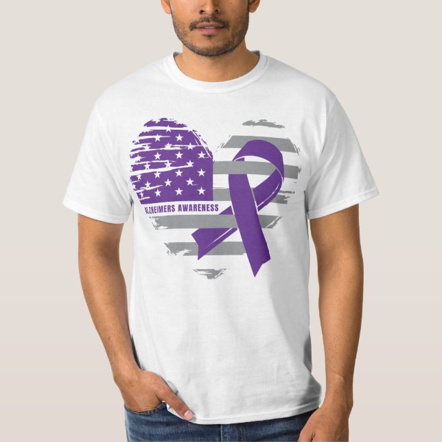 Camiseta Alzheimers Conciencia Tshirt Adulto END ALZ Walk T (Anverso)