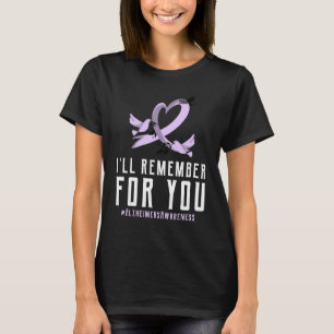 Camiseta Alzheimers Conciencia: uso morado para recordarlo