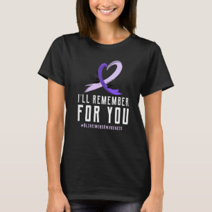 Camiseta Alzheimers Conciencia: uso morado para recordarlo