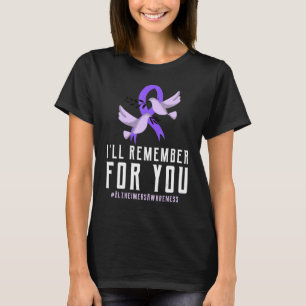 Camiseta Alzheimers Conciencia: uso morado para recordarlo