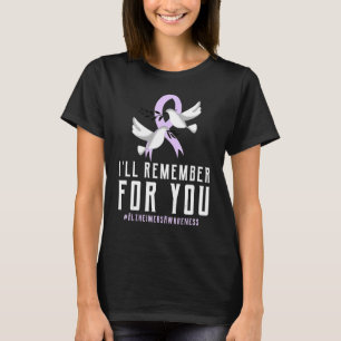Camiseta Alzheimers Conciencia: uso morado para recordarlo