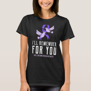 Camiseta Alzheimers Conciencia: uso morado para recordarlo
