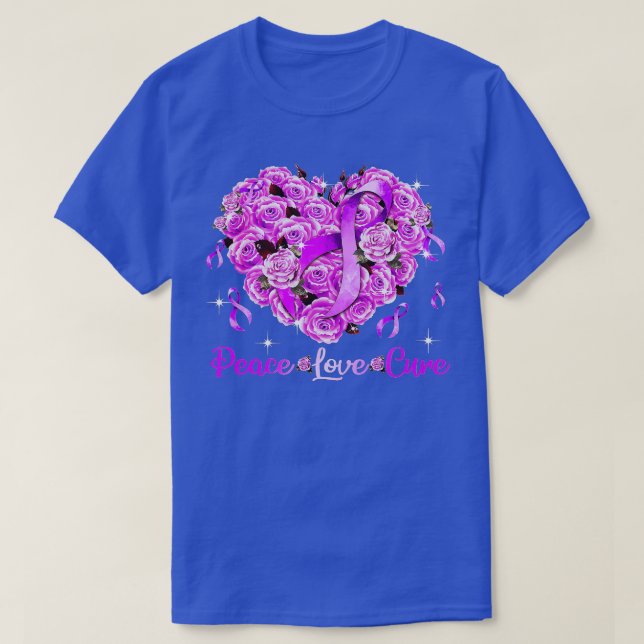 Camiseta Alzheimers Concienciación Paz Mujeres de la Cura d (Diseño del anverso)