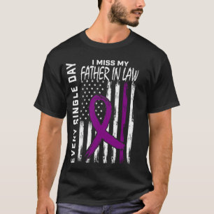Camiseta Alzheimers Concientización Padre De La Ley Bandera