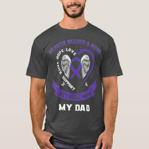 Camiseta Alzheimers de cinta morada Conciencia de papá Alas
