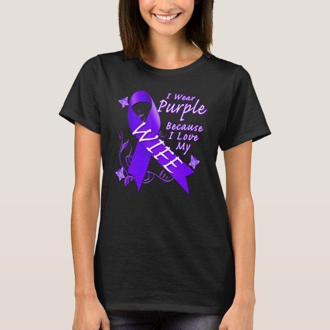 Camiseta Alzheimers De Cinta Púrpura Que Uso Para Mi W (Anverso)