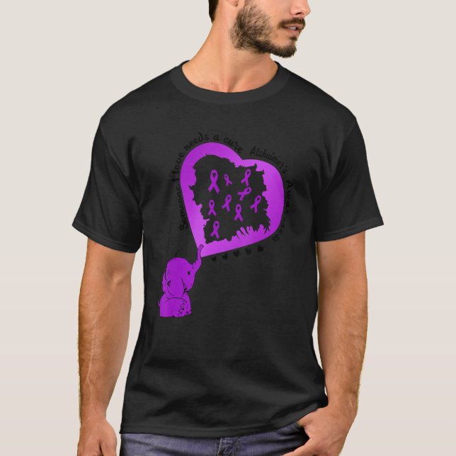 Camiseta Alzheimers elefantes teje a alguien a quien amo ne (Anverso)