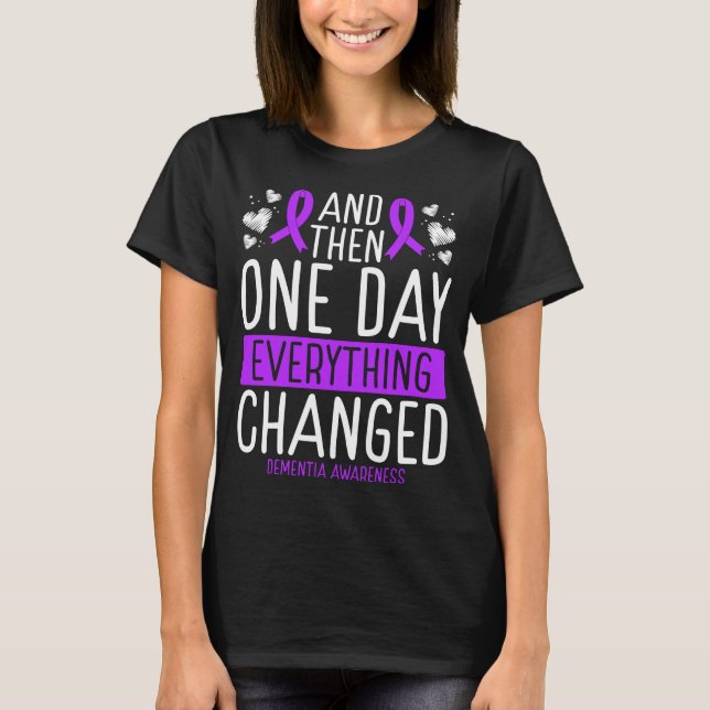 Camiseta Alzheimers, guerrero de la cinta de la conciencia  (Anverso)