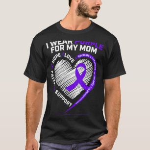 Camiseta Alzheimers púrpura Conciencia Mamá Alzheimers Advi