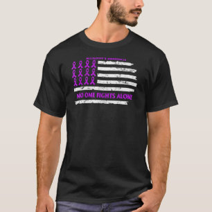 Camiseta Alzheimers púrpura concientización guerrero de la
