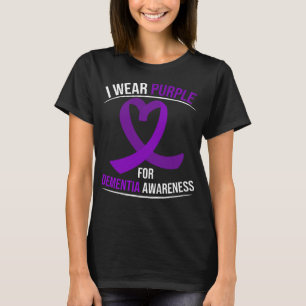 Camiseta Alzheimers que uso morado para la conciencia de De