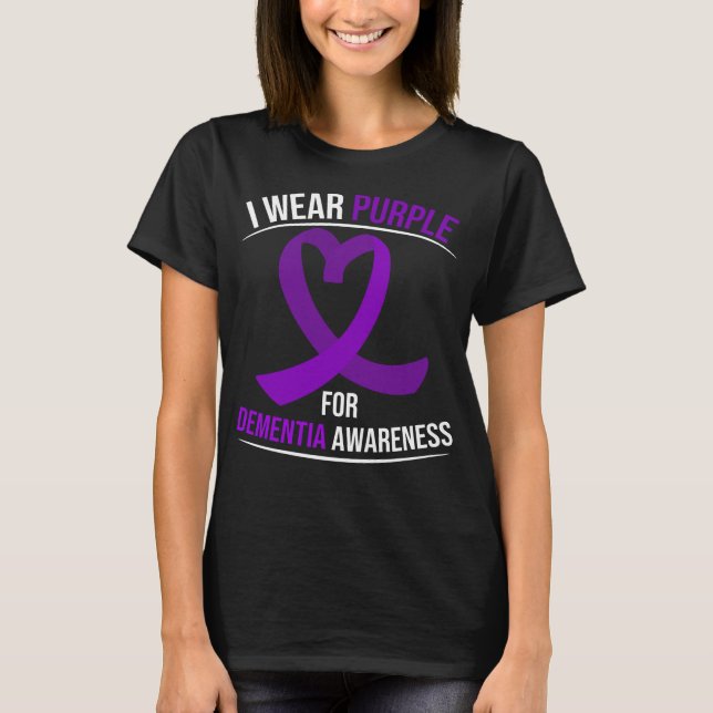 Camiseta Alzheimers que uso morado para la conciencia de De (Anverso)