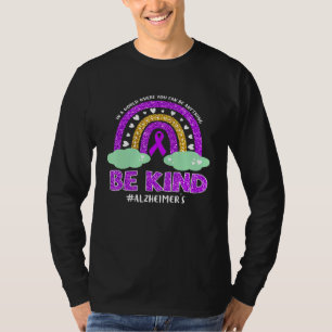 Camiseta Alzheimers Rainbow Be Kind Peace Love Warrier