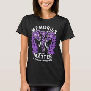 Camiseta Alzheimers: Recuerdos de conciencia importan Eleph