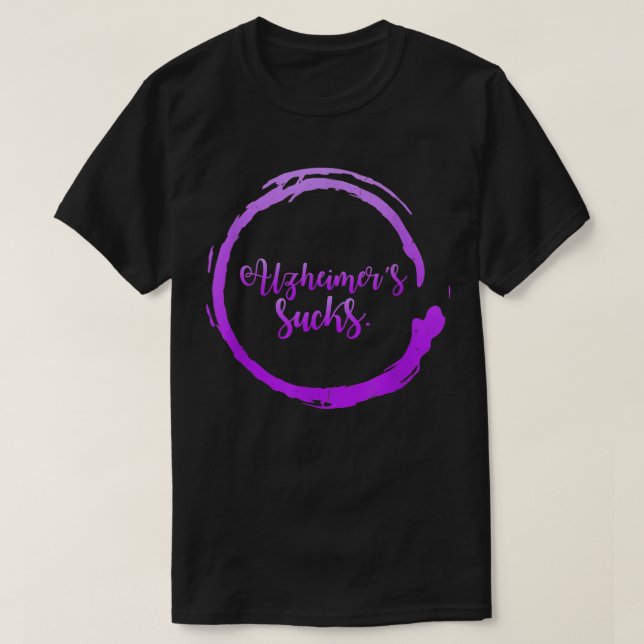 Camiseta Alzheimer's Sucks, demencia de Alzheimer (Diseño del anverso)