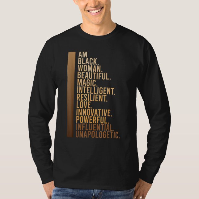 Camiseta Am Black Woman Black History Month Educated Black  (Anverso)