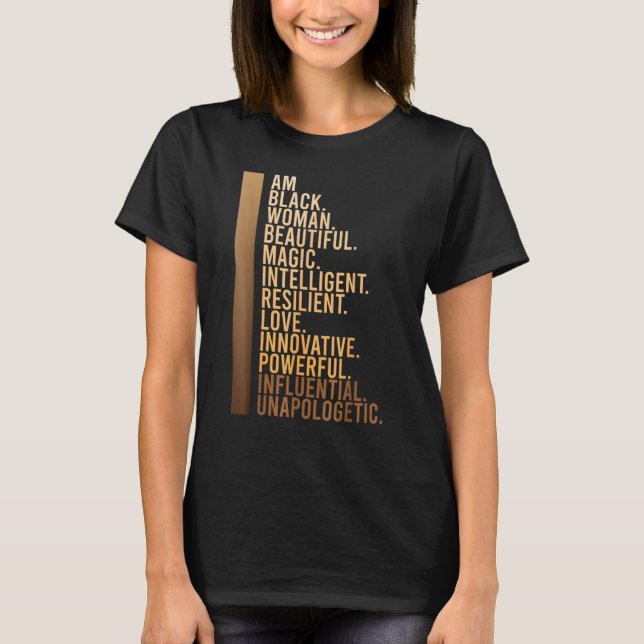 Camiseta Am Black Woman Black History Month Educated Black  (Anverso)
