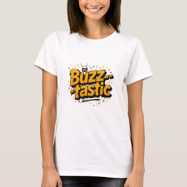 Camiseta Am Buzztastic T-Shirt, Energetic Buzz Tee, Vibrant (Anverso)