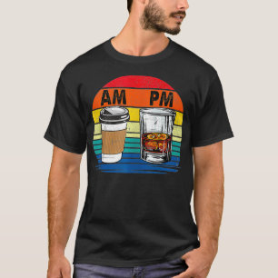 Camiseta AM Café PM Divertido Bebiendo Amantes Hombres Muje