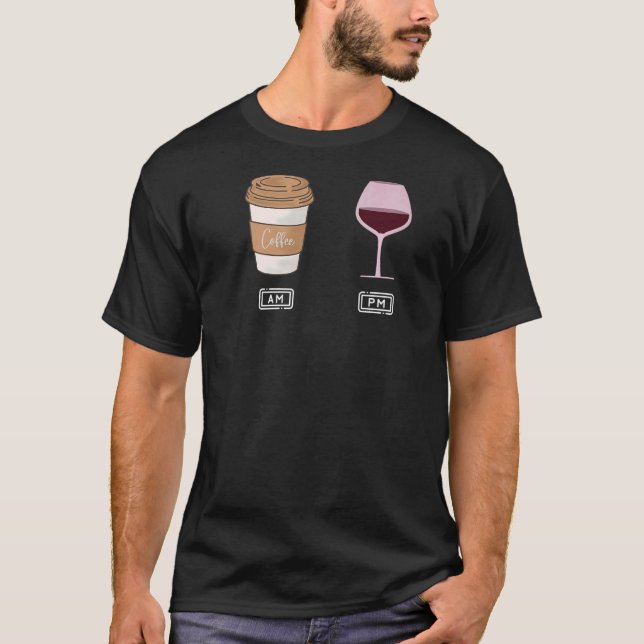 Camiseta AM Coffee PM Win Bebe Beer Beer Coffee Win (Anverso)