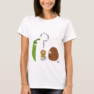 Camiseta Am I a pea or a nut? Funny for a cute baby peanut!