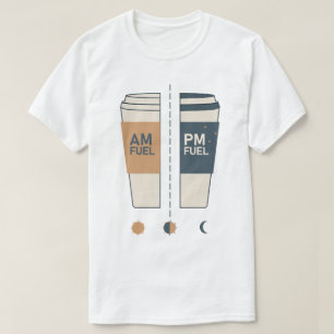 Camiseta AM PM Fuel Split Coffee Cup Día y Noche