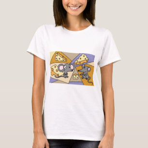 Camiseta AM ratones y arte del queso
