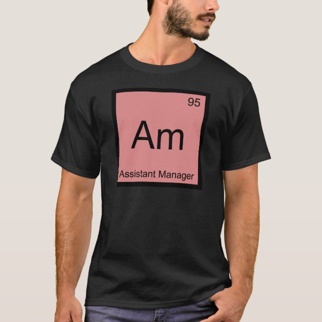 Camiseta Am - Subgerente Símbolo Elemento Químico T (Anverso)