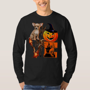 Camiseta Ama A Chihuahua Aterrador Gorra De Calabaza Y Esco