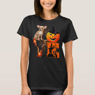 Camiseta Ama A Chihuahua Aterrador Gorra De Calabaza Y Esco