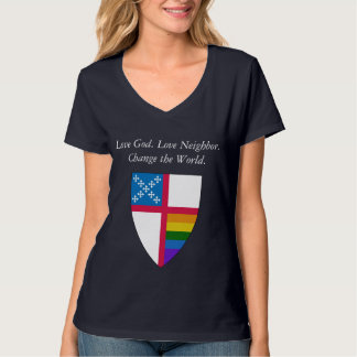 Camiseta Ama a Dios. Amor Vecino. LGBTQ episcopal