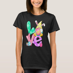 Camiseta Ama a Gnome Mujeres Pascua Traje Pascua Chica de P