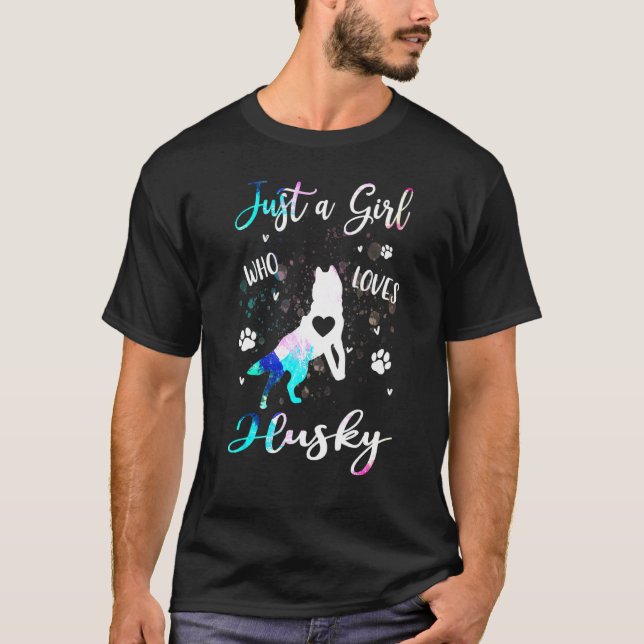 Camiseta Ama a Husky Tie Dye Dog (Anverso)