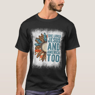 Camiseta Ama A Jesús Y A Estados Unidos A Leopard S