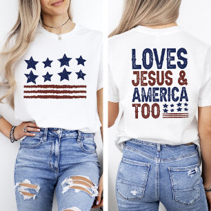 Camiseta Ama a Jesús y a Estados Unidos hasta el 4 de julio