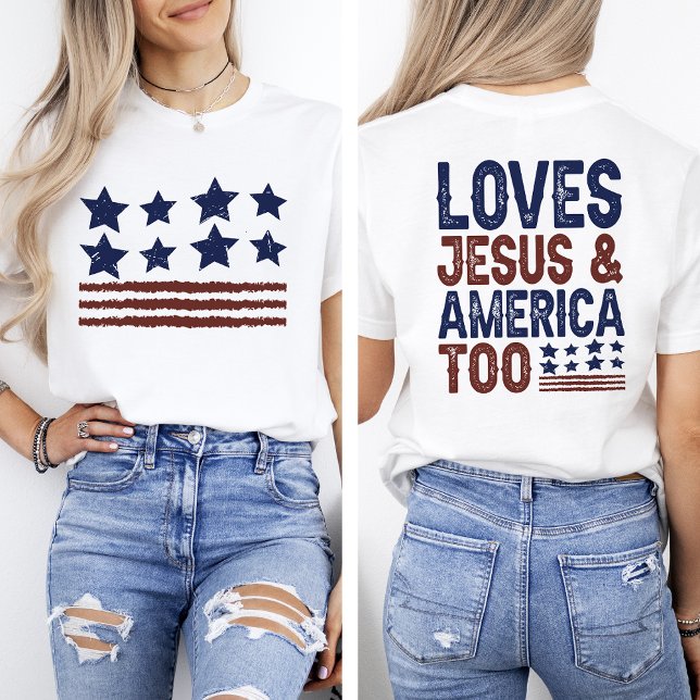 Camiseta Ama a Jesús y a Estados Unidos hasta el 4 de julio (Subido por el creador)