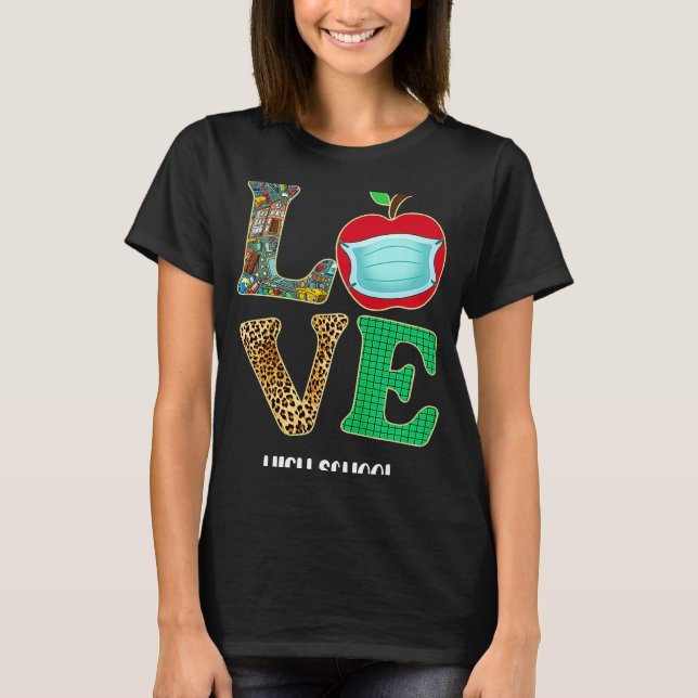 Camiseta Ama a la escuela secundaria virtual de aprendizaje (Anverso)