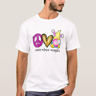 Camiseta Ama a las mujeres conejitas de paz niños de Pascua