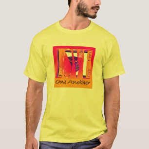 Camiseta Ama a los Demás Gráfico Amarillo